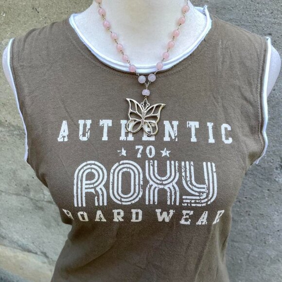 Vintage Y2K Khaki Roxy Tank Top - Picture 4 of 5